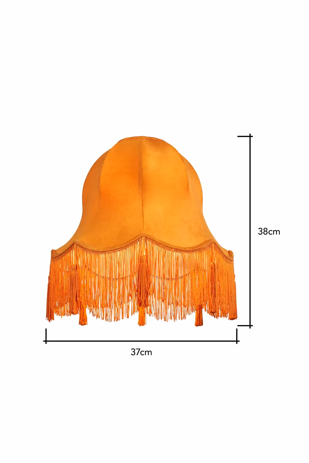 BHS Lighting Rosemary Easy Fit Orange Fabric Dome Light Shade – 3