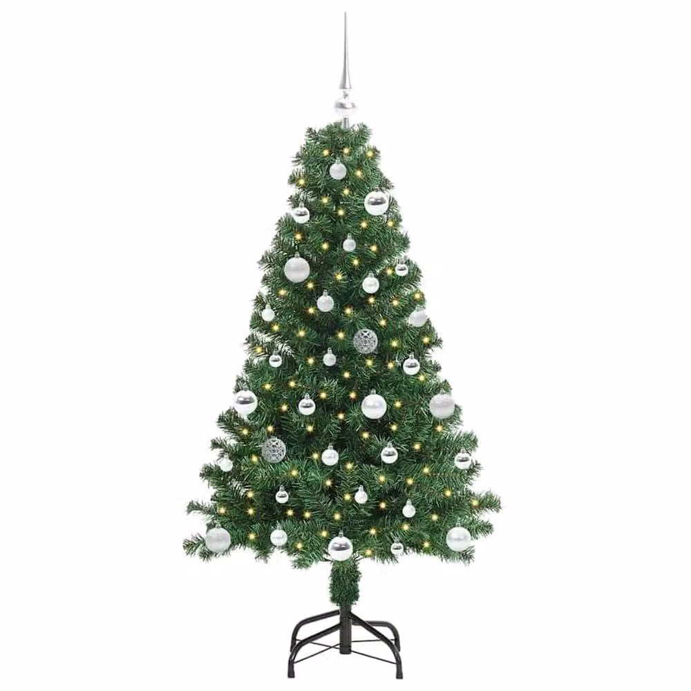 Berkfield Home Artificial Christmas Tree with 150 LEDs and Stand, Green, Height: 150 cm – 3