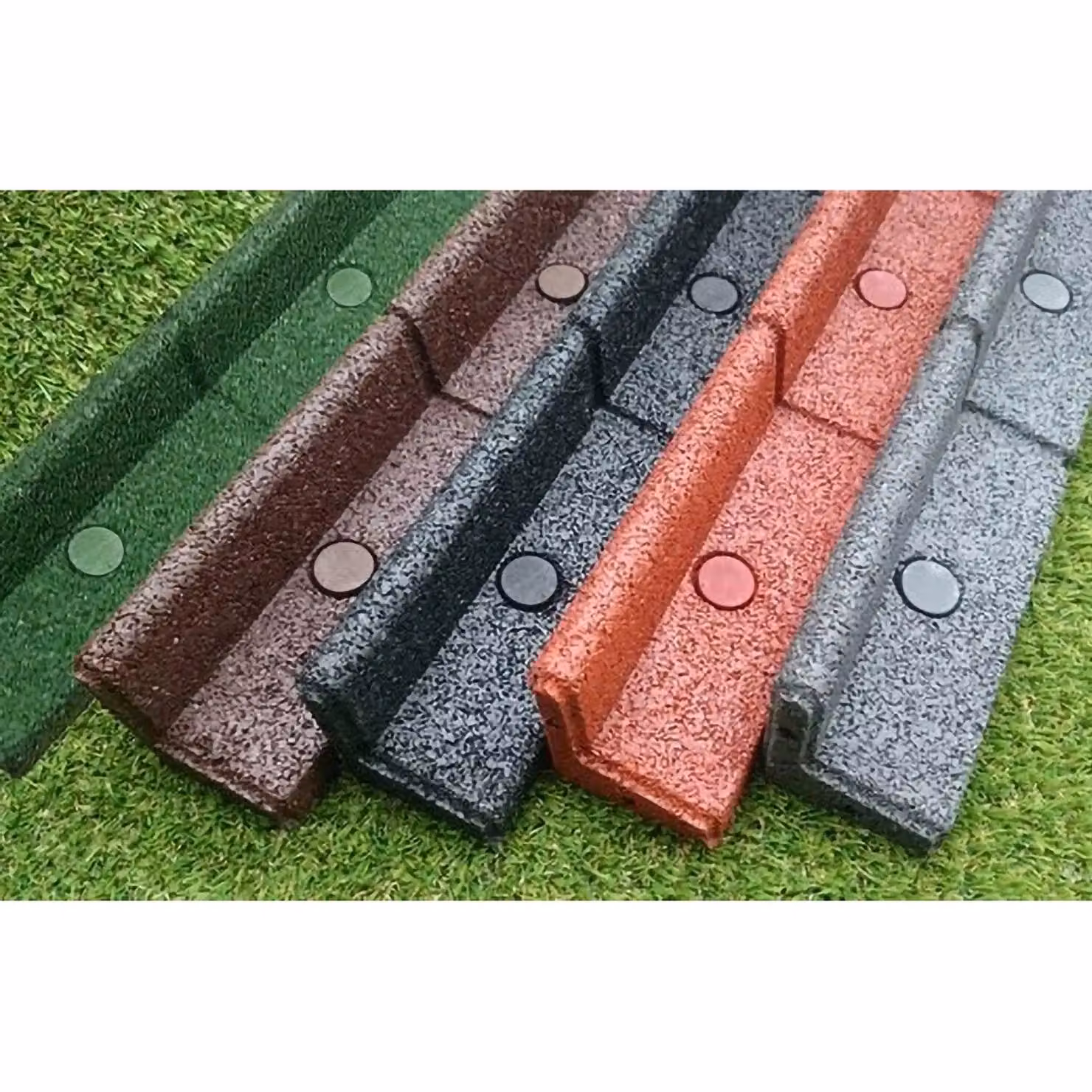 Primrose Flexiborder Green Rubber Garden Edging for Lawns, 2 Pack – 7