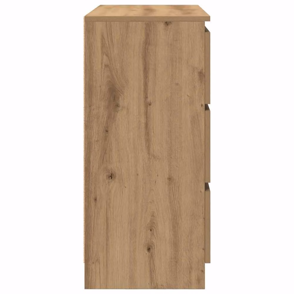 Berkfield Home Artisan Oak Sideboard in Brown, W/D/H: 80 x 35 x 76 cm – 3