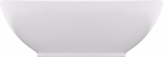 Berkfield Home Luxury Oval Ceramic Countertop Basin in Matt White, W: 40 cm, D: 33 cm – 1