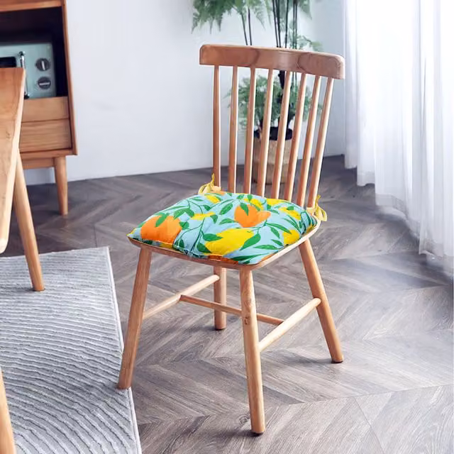 Roseley Square Seat Cushion Pads in Yellow and Orange