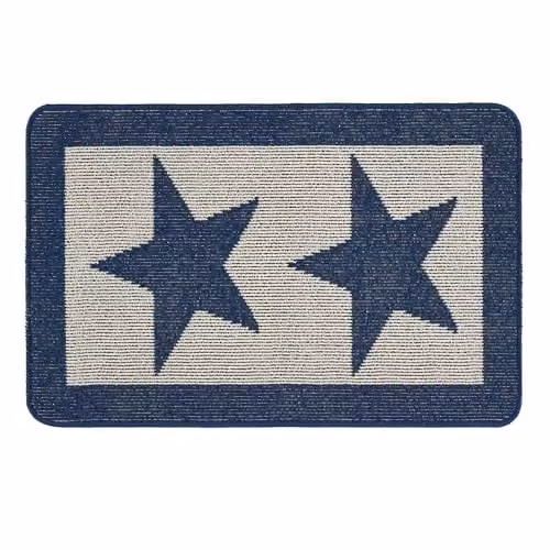 My Mat Navy Blue Star Non-Slip Rectangular Door Mat, W: 50 cm, D: 75 cm – 1