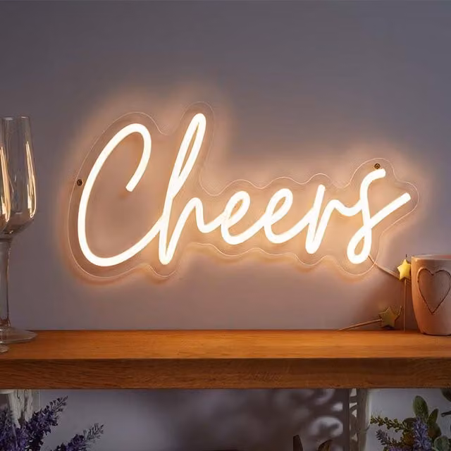 Marco Paul LED Neon Cheers Wall Light in Warm White