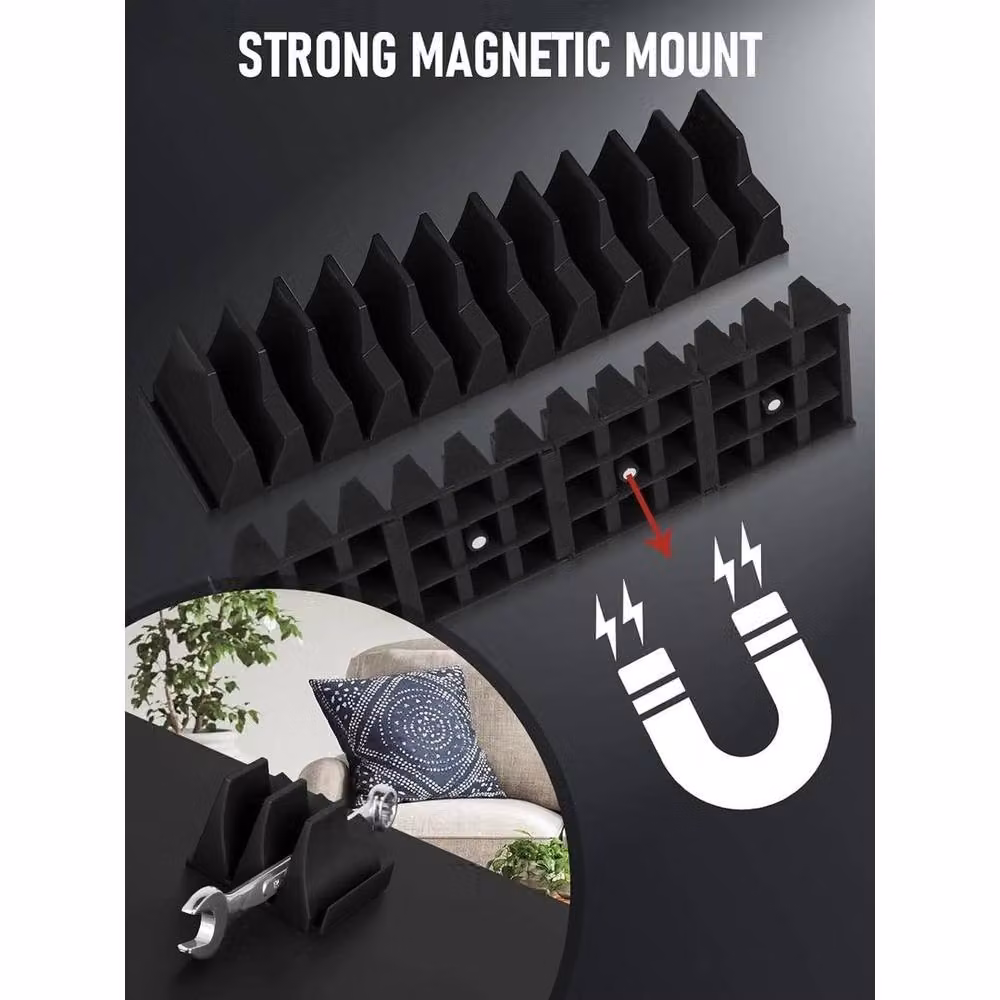 SPETLEK Magnetic Wrench Organizer, Black, 60 Pieces – 4