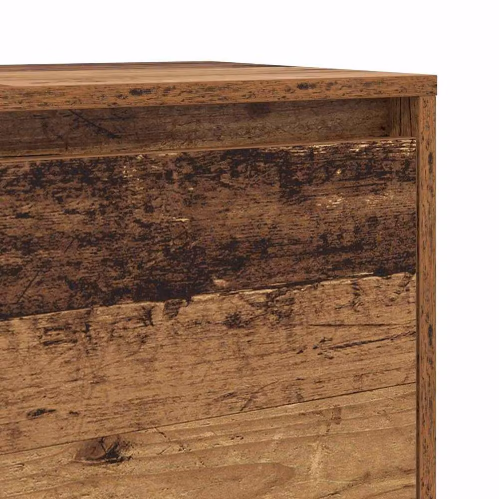 Berkfield Home Traditional Bedside Cabinet in Brown Old Wood – 6