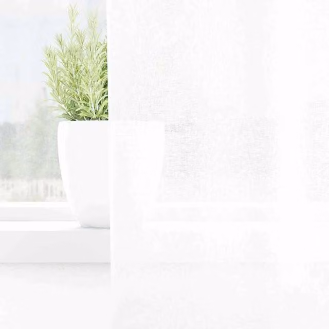 Berkfield Home White Polyester Eyelet Curtains, 2 Pack, W: 140 cm, H: 260 cm