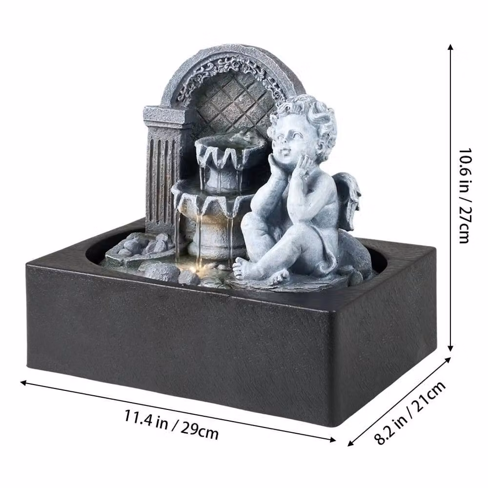 EONLION Black Indoor Tabletop LED Waterfall Fountain – 2