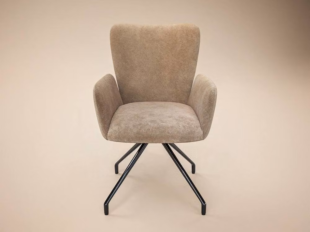 Solace+Co Kora Mocha Swivel Dining Chair Set of 2 in Brown Microfibre – 2