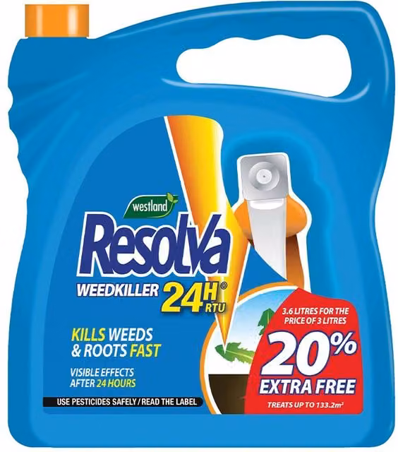 Resolva 24hr RTU Weedkiller Spray, 3 l, Blue