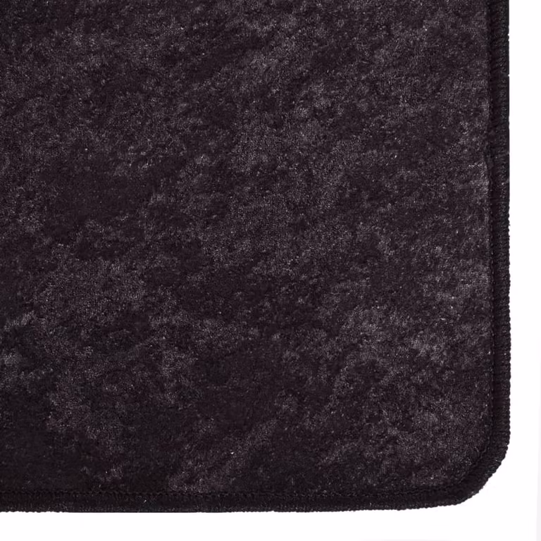 Berkfield Home Washable Anti Slip Round Rug in Anthracite and Black, Diameter: 100 cm