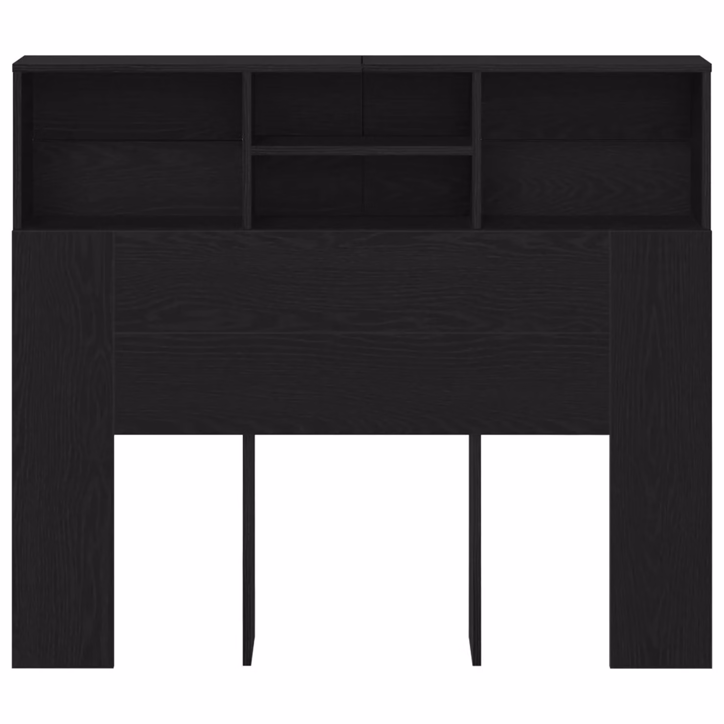 Berkfield Home Black Oak Headboard Cabinet with Side Compartments, W/D/H: 120 x 19 x 103.5 cm – 3