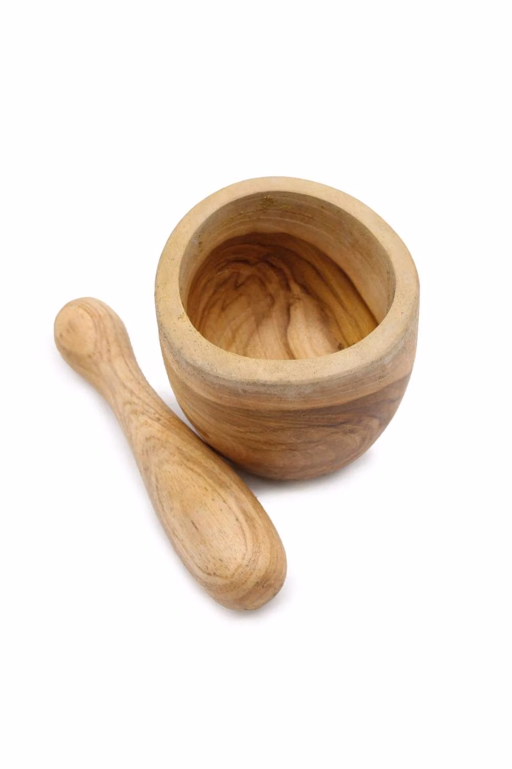 KDMD Ergo Handcrafted Bali Teakwood Small Pestle and Mortar Set in Brown – 2