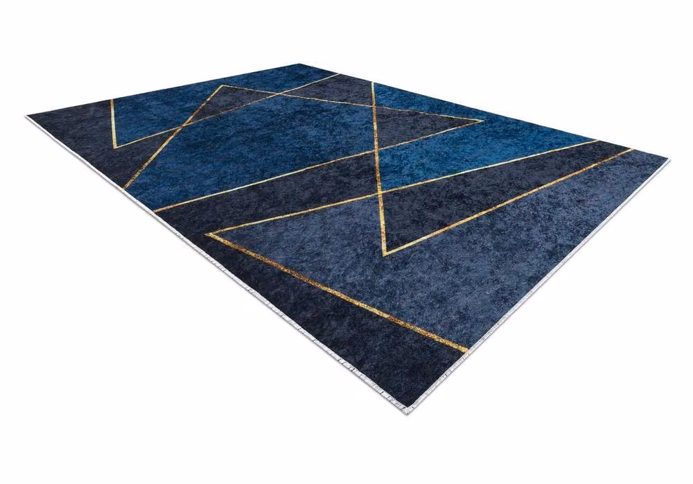 RugsX Miro Geometric Blue Modern Polyester Rug, W: 200 cm, D: 290 cm – 3