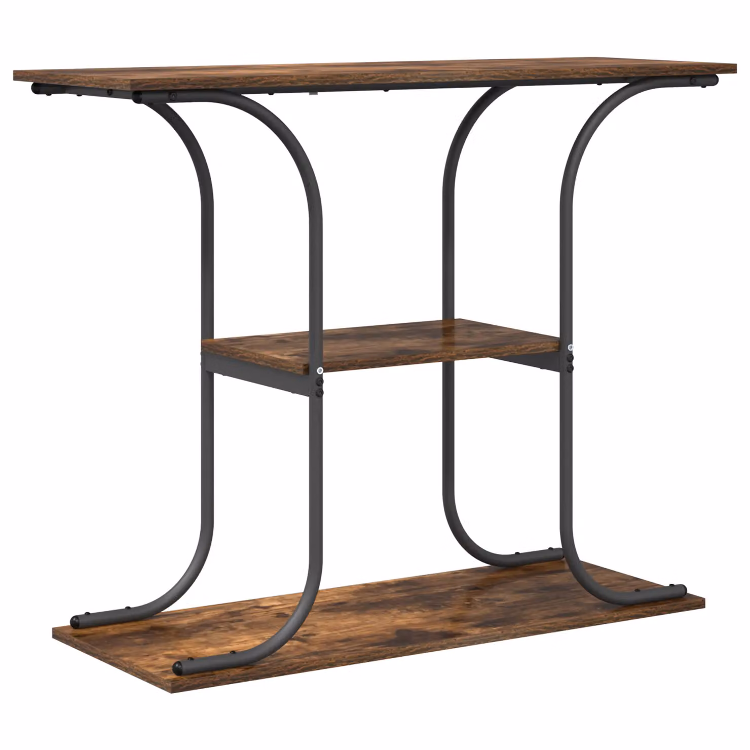 Berkfield Home Smoked Oak Console Table, Brown Engineered Wood, W: 101 cm, D: 35 cm, H: 80.5 cm – 2
