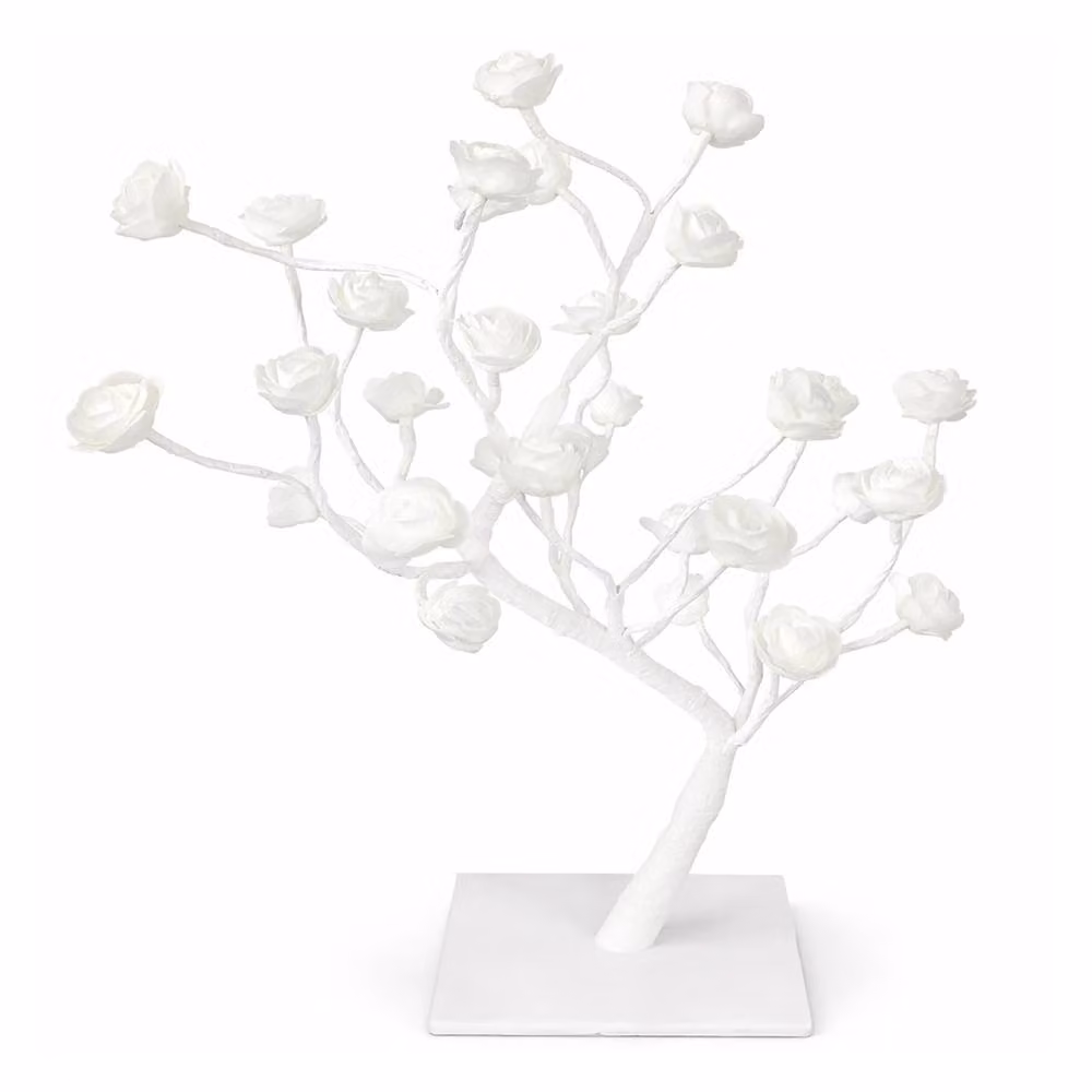 Simpa Rose Bonsai Style 32 LED Battery Operated Tabletop Lamp in White – 2
