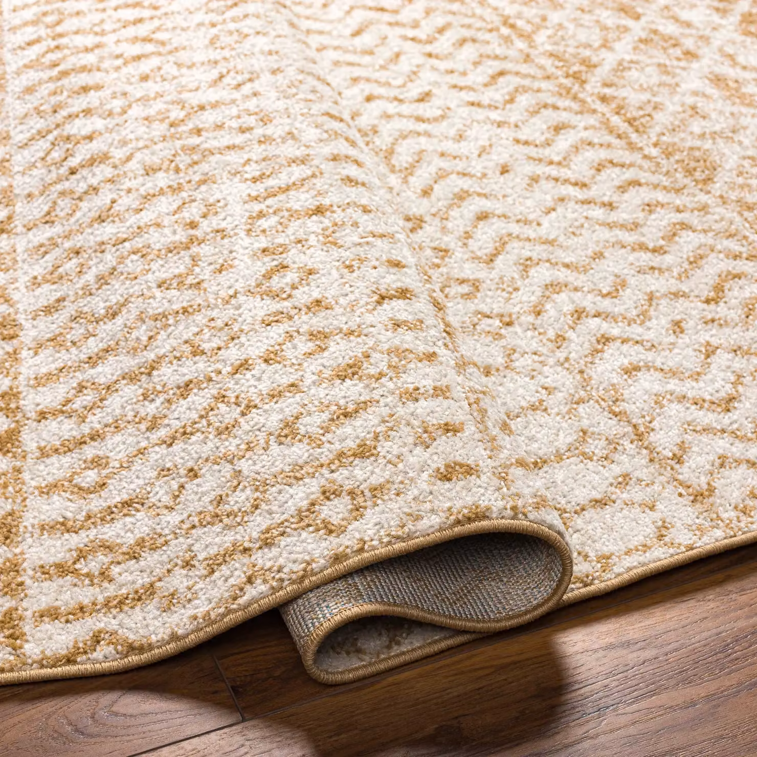 Livabliss Elaziz Geometric Vintage Rug in Brown, Grey, White and Beige, W: 160 cm, D: 230 cm – 2