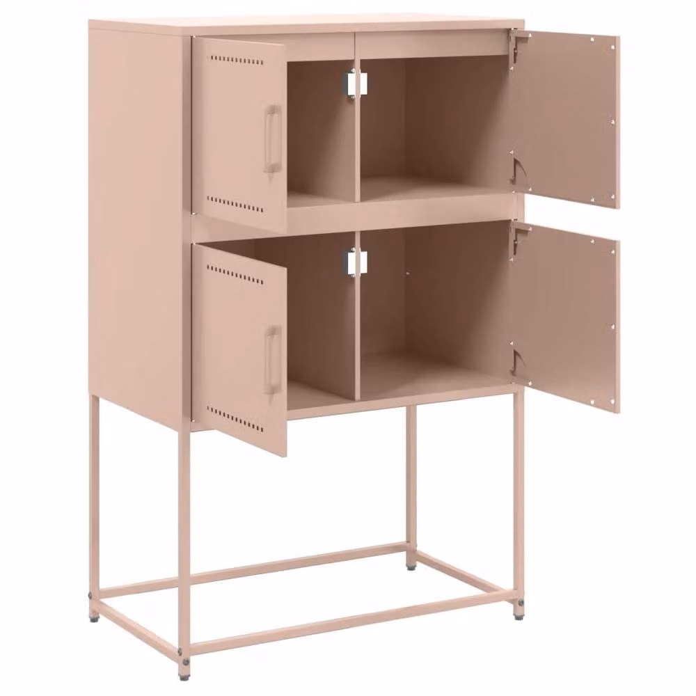 Berkfield Home Modern Pink Metal Sideboard, W/D/H: 68.5 x 38.5 x 107 cm – 2