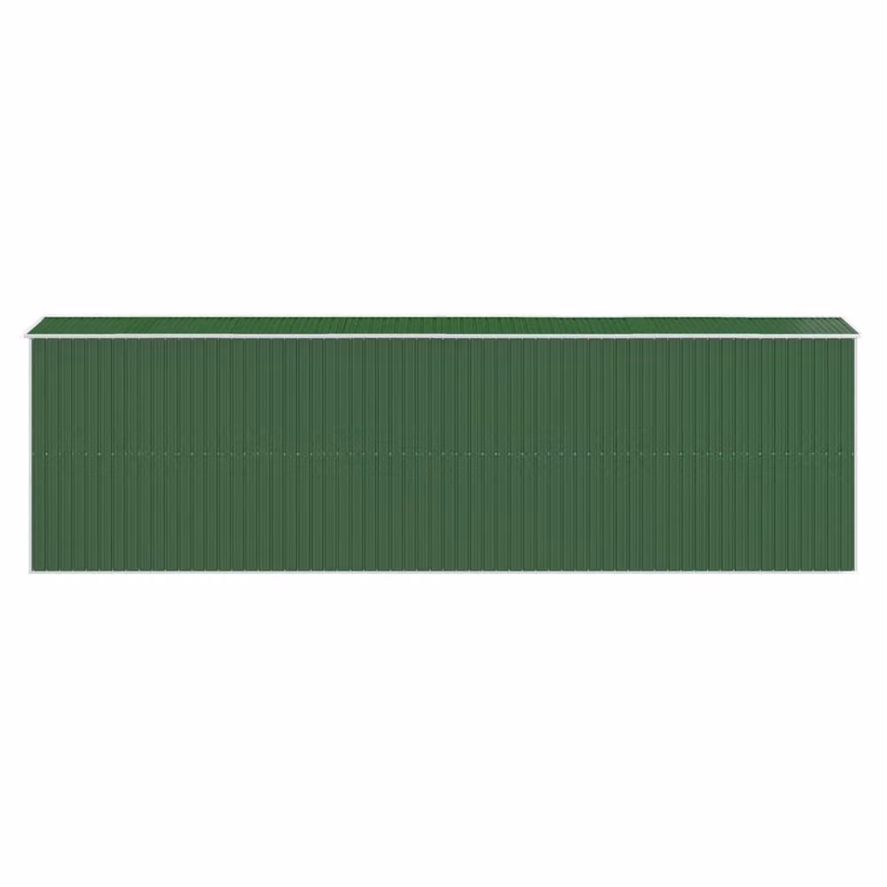 Berkfield Green Galvanised Steel Gable Garden Shed W/D/H: 192 x 606 x 223 cm – 4
