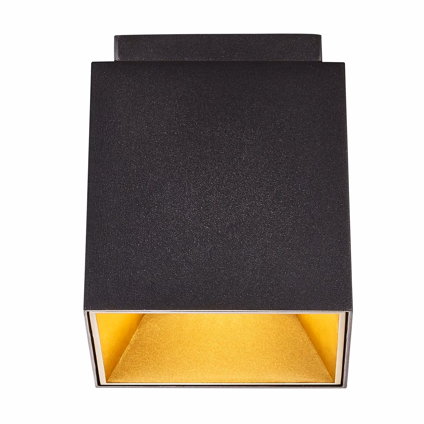 Nordlux Ethan Square Metal Surface Mounted Spotlight in Black and Gold/Brass with GU10 Mains Connection – 2