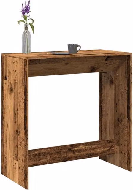 Berkfield Home Bar Table in Brown Old Wood, W/D/H: 102 x 50 x 103.5 cm – 1