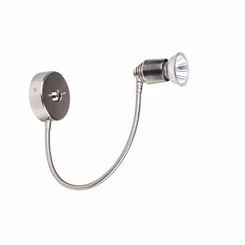 Netlighting Bomba Adjustable LED Wall Reading Light in Grey and Satin Nickel