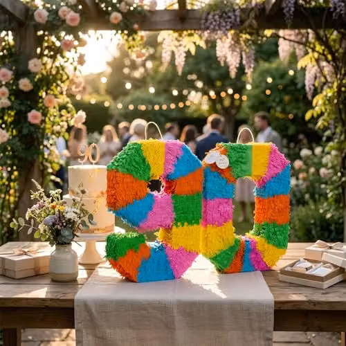 Fax Potato 90th Birthday Piñata Set with Stick and Blindfold in Multicolour – 5