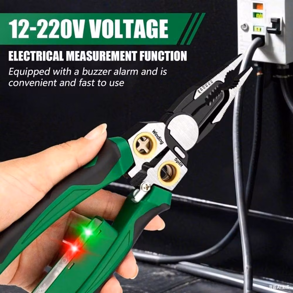 FLAVORA 8-in-1 Voltage Tester and Wire Stripper Tool in Green – 4