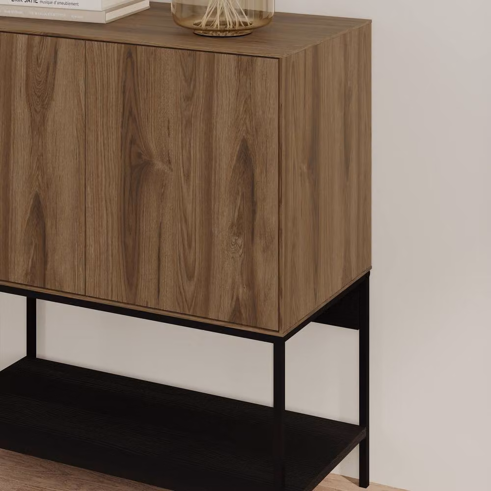 Decortie Amira Modern Sideboard Storage Cabinet in Dark Brown, Width: 80 cm – 3