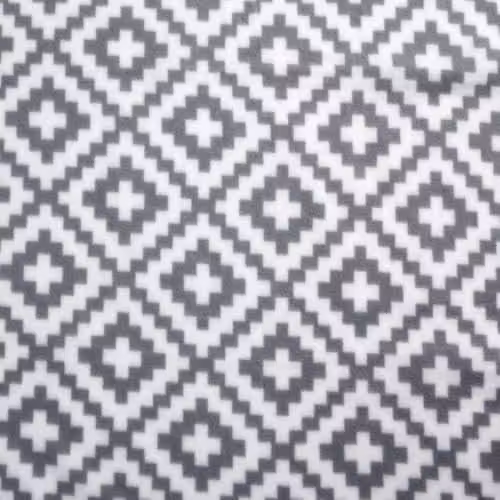 OHS Grey Geometric Print Fleece Throw Blanket, W/D/H: 120 x 150 cm – 6