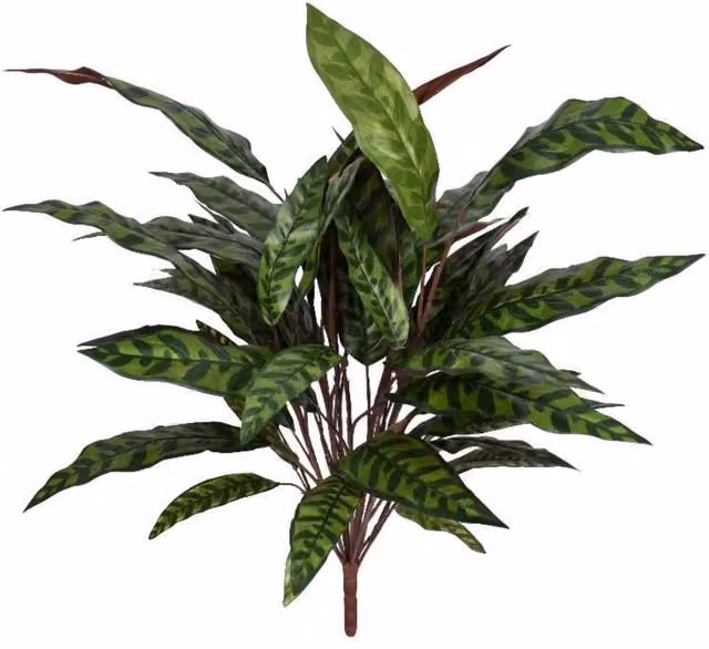 Leaf UK Green Fire Retardant Artificial Peacock Foliage Bush, Height: 90 cm