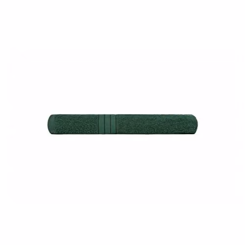 Brentfords Luxury 100% Cotton Terry Bath Towel, Quick Drying and Fluffy with Border, Green, W/D/H: 70 x 115 cm