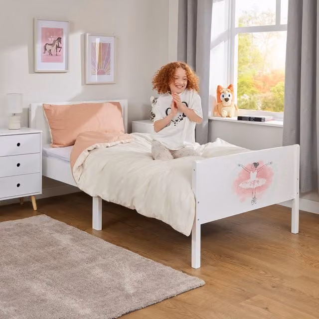 Liberty House Toys Kids Single White Ballerina Bed