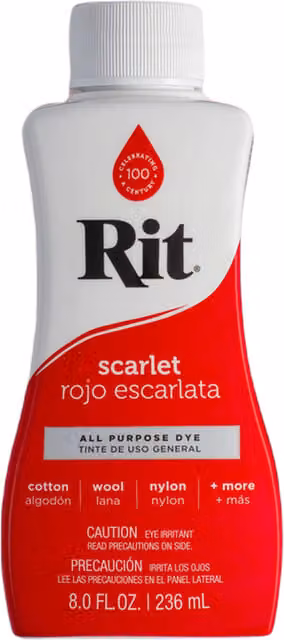 Rit All Purpose Fabric Liquid Dye for Natural Fibres in Scarlet Red