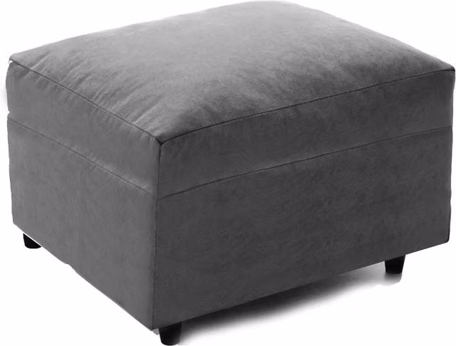 Furnishings For Less UK Casper Grey Chenille Fabric Cube Footstool W/D/H: 55 x 42 x 42 cm