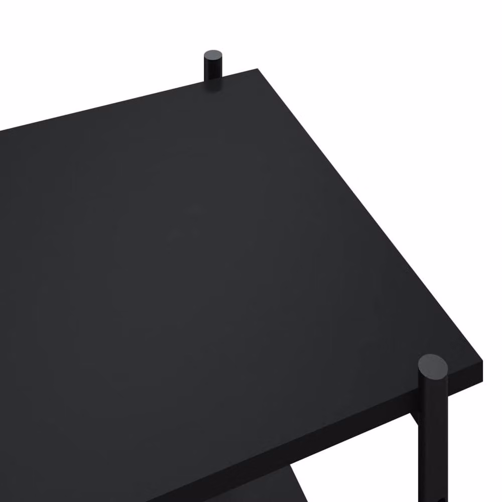 Berkfield Home 4-Tier Industrial Shelving Unit in Black, W/D/H: 80 x 40 x 130 cm – 4