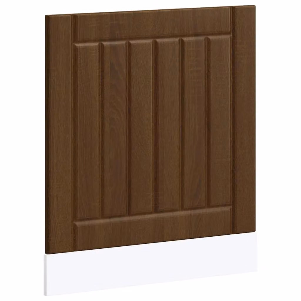 Berkfield Home Lucca Dishwasher Panel in Brown Oak Engineered Wood – 2
