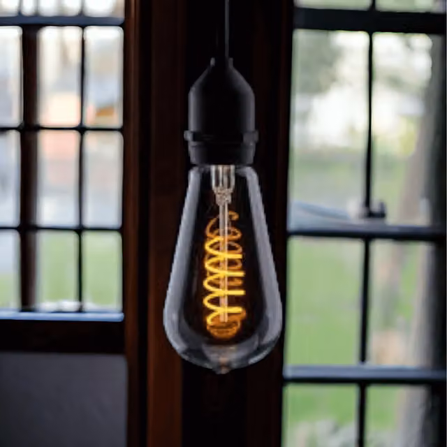 Lighting Legends EcoTwist ST64 Spiral LED Filament Bulb, E27, Warm White