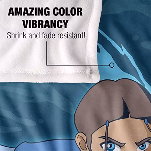 LOGOVISION Avatar The Last Airbender Katara Silky Touch Super Soft Microfibre Throw Blanket, White, W/D/H: 152 x 127 cm – 3