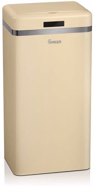 Swan Retro 45L Square Sensor Bin in Beige