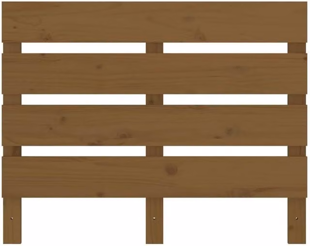 Berkfield Home Solid Wood Pine Headboard in Honey Brown, W/D/H: 100 x 3 x 80 cm
