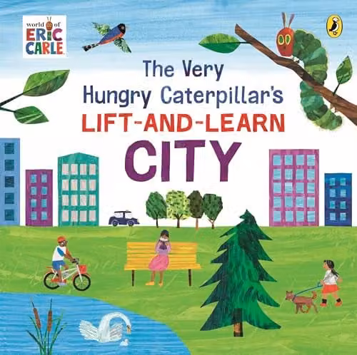 Puffin The Very Hungry Caterpillar’s Lift-and-Learn: City Multicolour Cardboard Lift-the-Flap Board Book W: 21.6 cm
