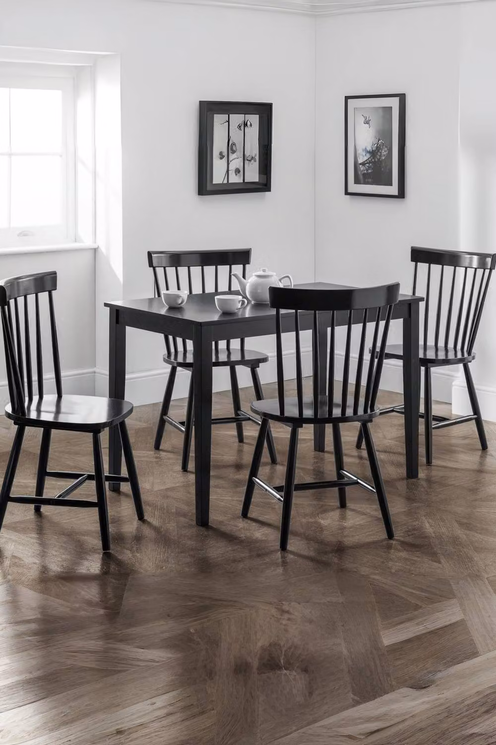 Julian Bowen Torino Spindle Back Dining Chairs in Black (Set of 2) – 2