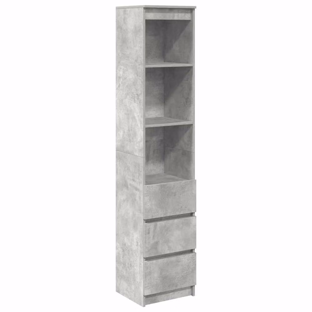 Berkfield Home Modern Highboard in Grey MDF with Hinged Doors and Internal Shelves, W/D/H: 37.5 x 35 x 180 cm – 2