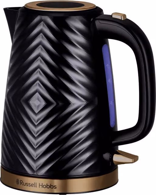Russell Hobbs Groove Kettle in Black and Gold, 1.7 l