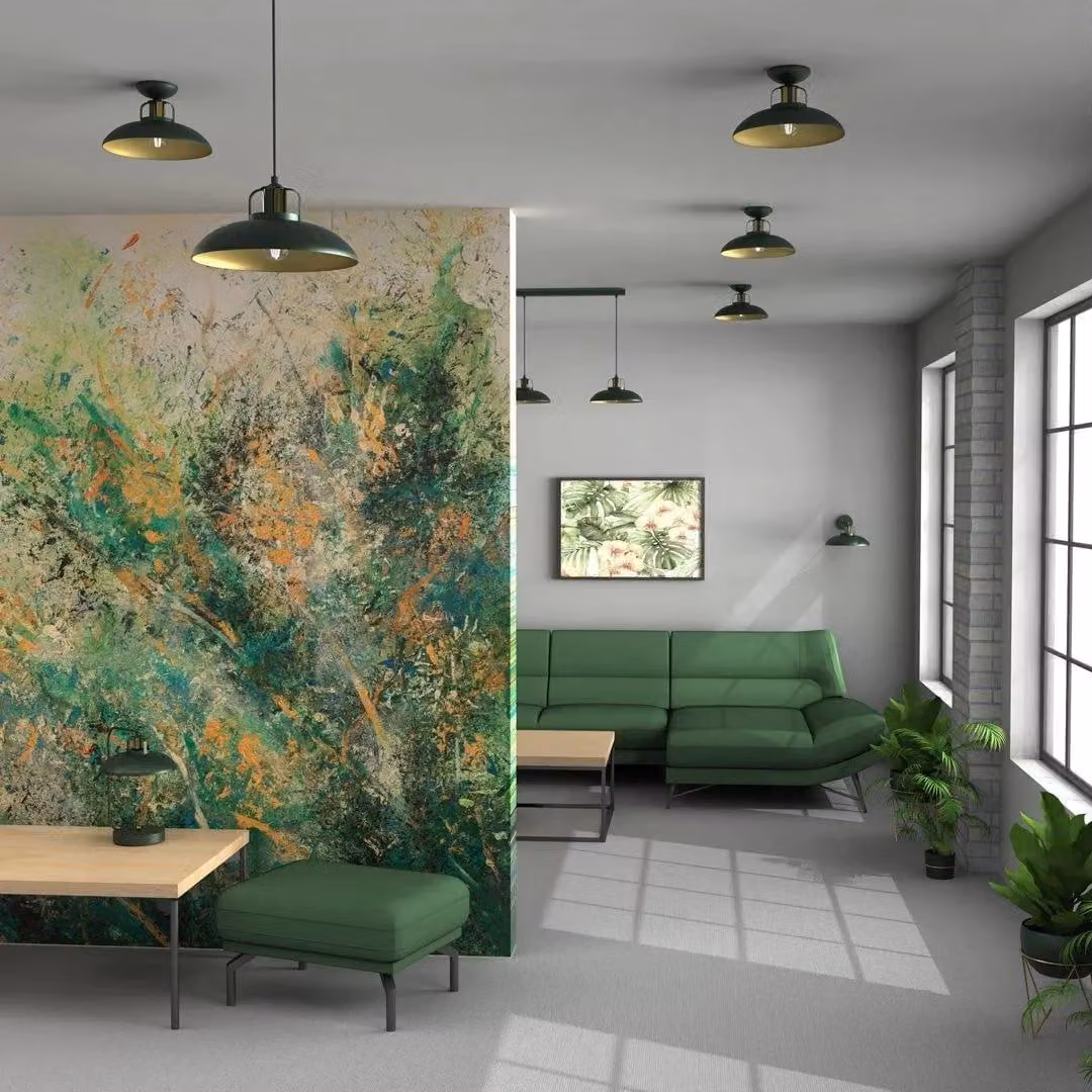 Milagro Felix Pendant Lamp in Green and Gold/Brass – 3