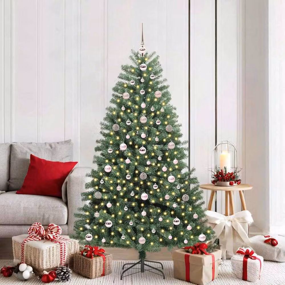 Berkfield Home Realistic Artificial Hinged Christmas Tree, Green, Height: 180 cm – 2
