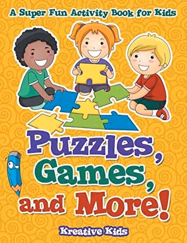 Kreative Kids Puzzles, Games, and More! Activity Book for Kids, Multicolour, W: 21.59 cm, H: 27.94 cm