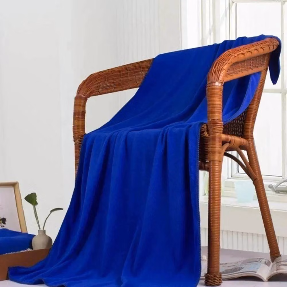 FLAVORA 2-Piece Large Blue Microfibre Quick-Drying Lightweight Beach Towel Set – 3