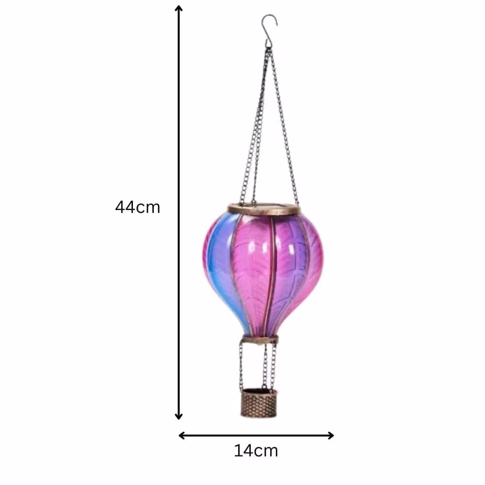 Marco Paul Multicolour Solar Hot Air Balloon LED Garden Ornament with Dusk Sensor – 2